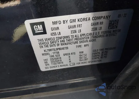 2023 Chevrolet Trailblazer Fwd Rs из США, поврежденный, VIN KL79MTSL9PB046720